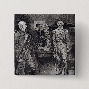 Washington Refusing a Dictatorship 15 Cm Square Badge
