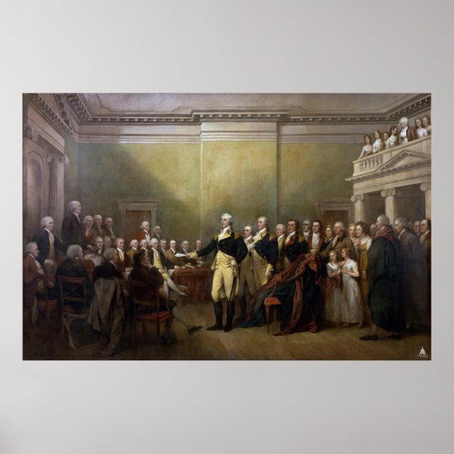 Washington Resigning his Commission John Trumbull Poster (Front)