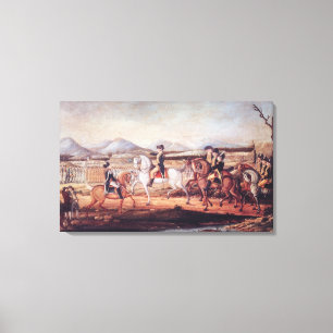 Washington Reviewing the Western Army Canvas Print
