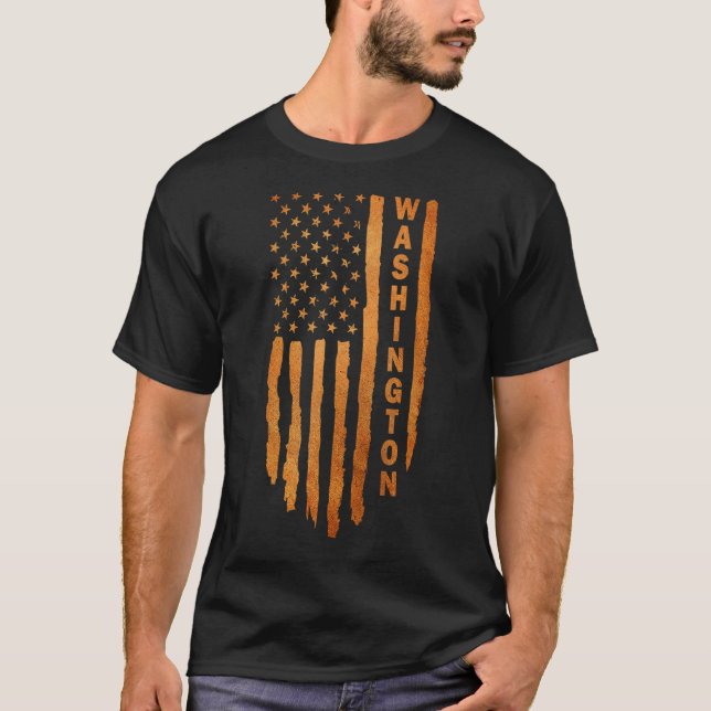 Washington Rustic Right To Bear Arms Second Amendm T-Shirt (Front)