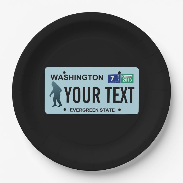 Washington Sasquatch License Plate (Front)