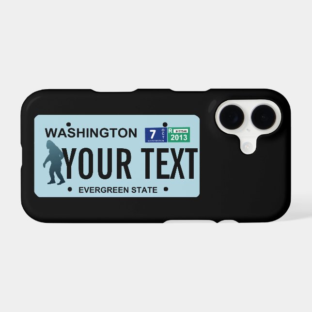 Washington Sasquatch License Plate (Back (Horizontal))