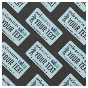 Washington Sasquatch License Plate Fabric