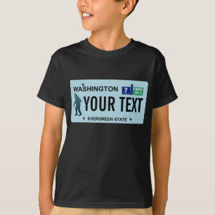 Washington Sasquatch License Plate T-Shirt