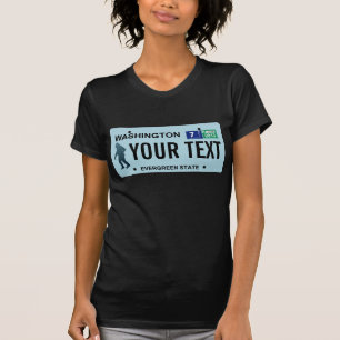 Washington Sasquatch License Plate T-Shirt