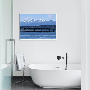 Washington Scenic Olympic Mountains View Photo Print