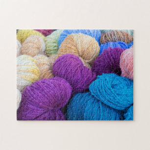 Washington, Seabeck. Balls of colourful yarn Jigsaw Puzzle
