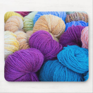 Washington, Seabeck. Balls of colourful yarn Mouse Pad