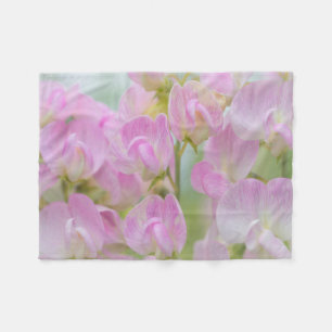 Washington, Seabeck. Detail of sweet pea Fleece Blanket