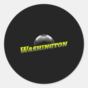 Washington Soccer Fan Support Stadium Show Your Sp Classic Round Sticker