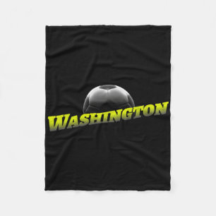 Washington Soccer Fan Support Stadium Show Your Sp Fleece Blanket