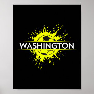 Washington Soccer Fan Support Stadium Show Your Sp Poster