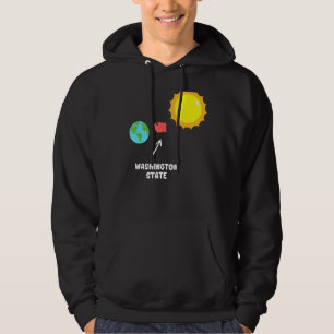 Washington State Between The Earth And Sun Meme De Hoodie