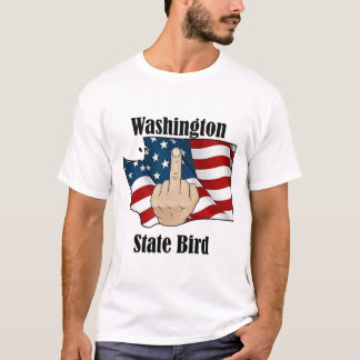 Washington state bird t-shirt middle finger
