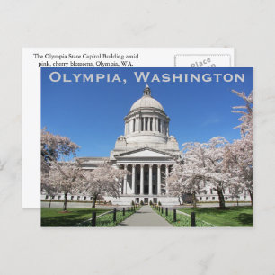Washington State Capitol Spring Travel Postcard
