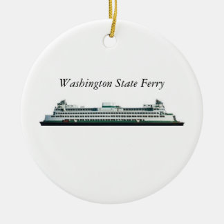 Washington State Ferry Ceramic Tree Decoration