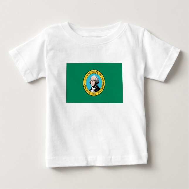 Washington State Flag Baby T-Shirt (Front)