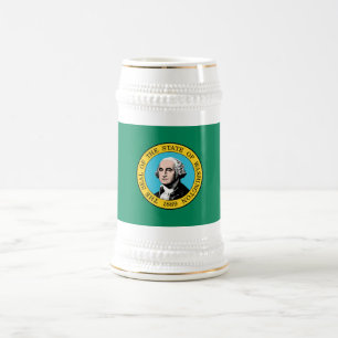 Washington State Flag Beer Stein