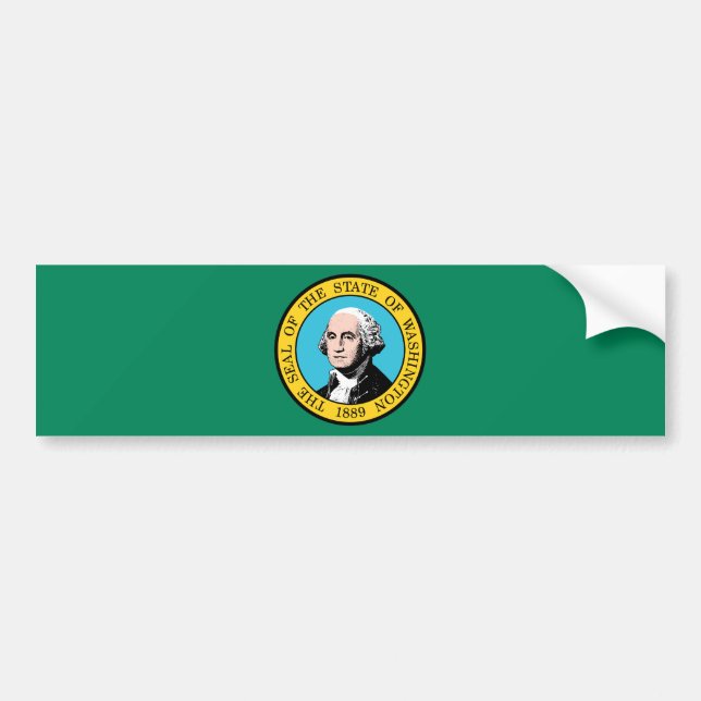 Washington State Flag Bumper Sticker (Front)