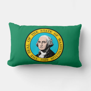 Washington State Flag Design Lumbar Cushion