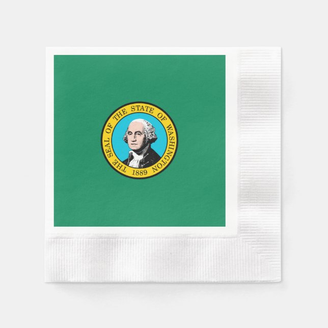 Washington State Flag Design Napkin (Front)