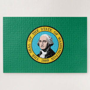 Washington State Flag Jigsaw Puzzle