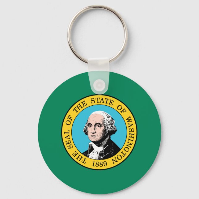 Washington State Flag Key Ring (Front)