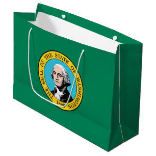 Washington State Flag Large Gift Bag