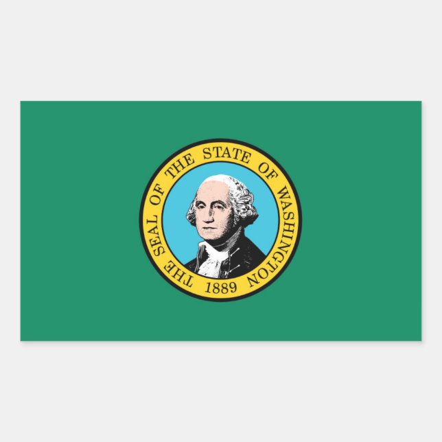 Washington State flag Rectangular Sticker (Front)