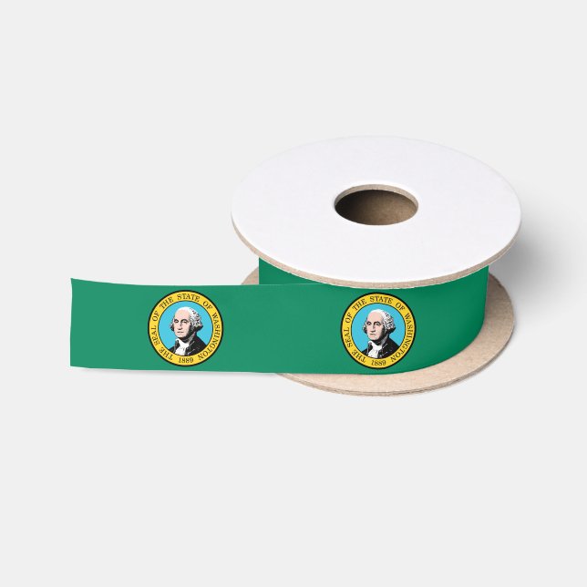 Washington State Flag Satin Ribbon (Spool)