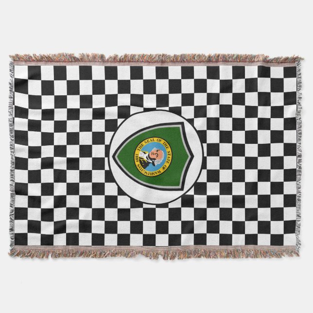 Washington state flag throw blanket (Front)