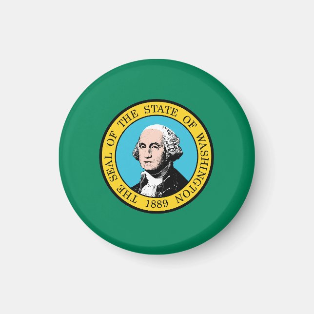 Washington State Flag USA Magnet (Front)