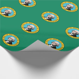 Washington State Flag Wrapping Paper