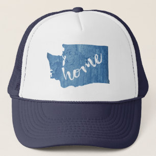 Washington State Home Wood Grain Trucker Hat