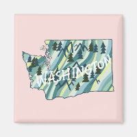 Washington State Map Illustration