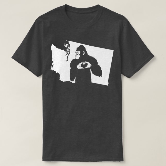 Washington State Map T-Shirt (Design Front)