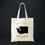 Washington State Map Wedding Welcome Bag Tote<br><div class="desc">Wedding weekend welcome gift bag for out of town guests to your wedding,  featuring image of Washington,  with gold heart.  Fill tote with your favourite goodies.</div>