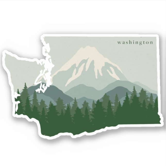 Washington State Mt. Rainier and Forest  (Front)