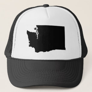 Washington State Outline Trucker Hat