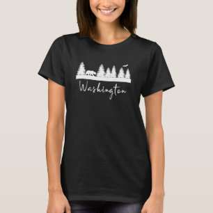 Washington State Parks Camping Forest Wildlife Bea T-Shirt