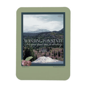 Washington State Poster Art Magnet