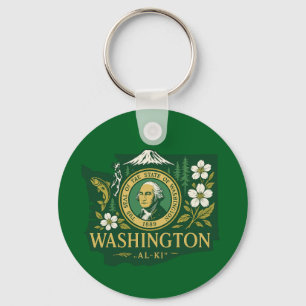 Washington state pride Key Ring