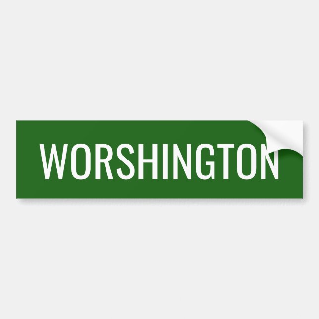 Washington State Pronunciation Bumper Sticker (Front)
