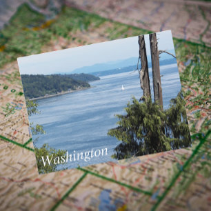 Washington State Puget Sound Travel Photo Postcard