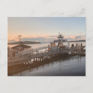 Washington State Seaport Ferry Photography Postcard