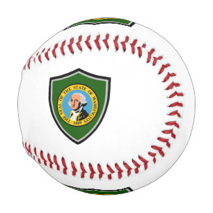 Washington State shield flag baseball