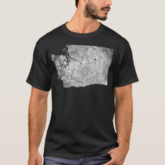 Washington State Tree Rings Map T-Shirt