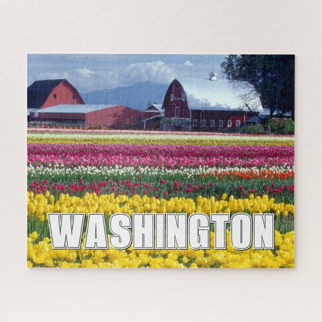 Washington State | Tulip Field Jigsaw Puzzle (Horizontal)