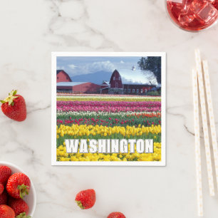 Washington State Tulip Field Napkin