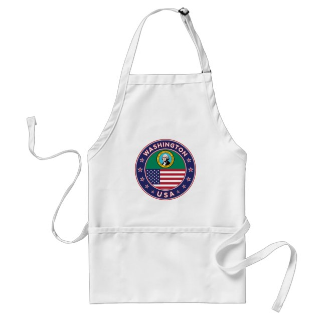 Washington sticker, phone case, tote bag standard apron (Front)